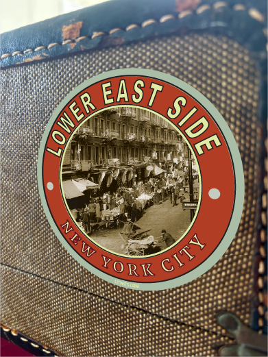 A travel sticker representing a reader's trip  through ALL-OF-A-KIND FAMILY by Sydney Taylor - a LitWits creative teaching idea