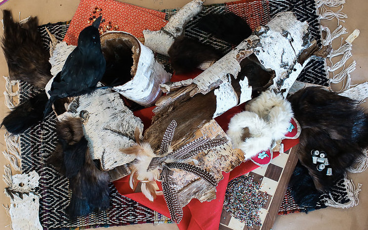 Sensory story props from THE BIRCHBARK HOUSE by Louise Erdrichj  - LitWits Workshops creative activities projects and worksheets for teaching