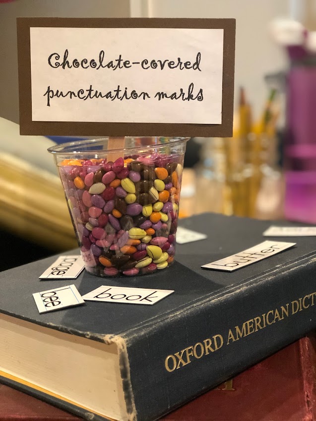 "Chocolate covered punctuation marks"- story props from THE PHANTOM TOLLBOOTH by Norton Juster - LitWits Workshops