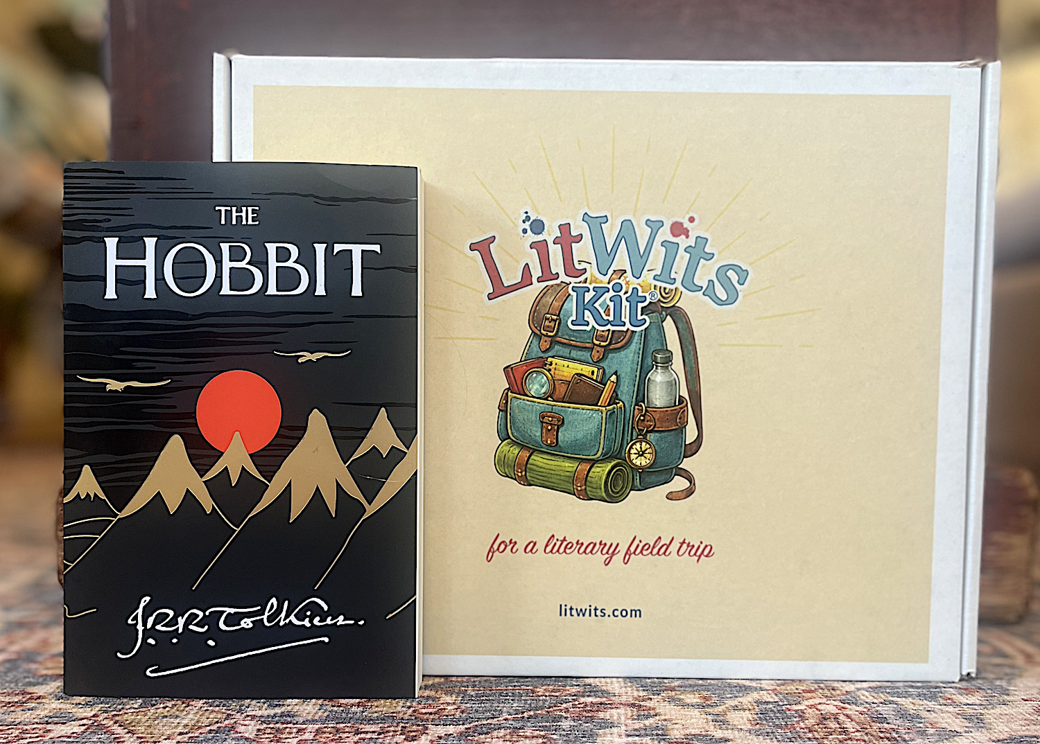 THE HOBBIT by J.R.R. Tolkien and the boxed LitWits Kit for The Hobbit