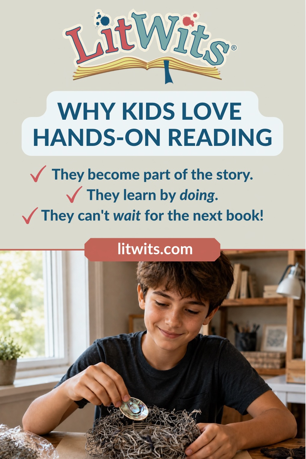 Kids having a great time immersing in a great book, LitWits style