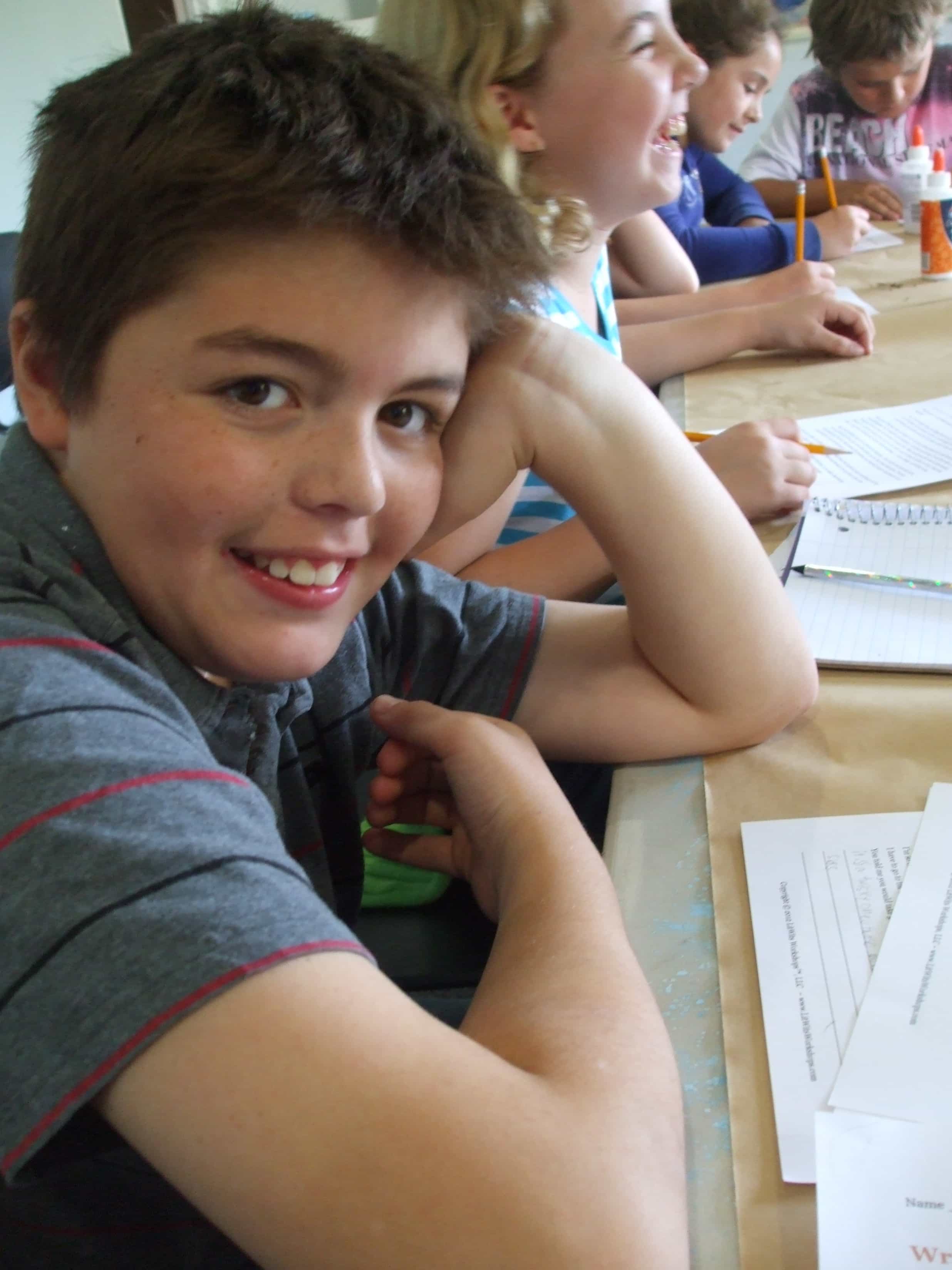 Kids having a great time immersing in a great book, LitWits style