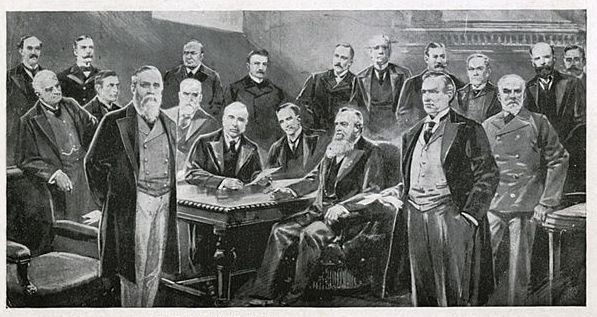 Actual members of the Reform Club, minus Phineas Fogg.  Watch them tap their palms in applause at our fun, creative teaching ideas for taking kids Around the World in 80 Minutes!