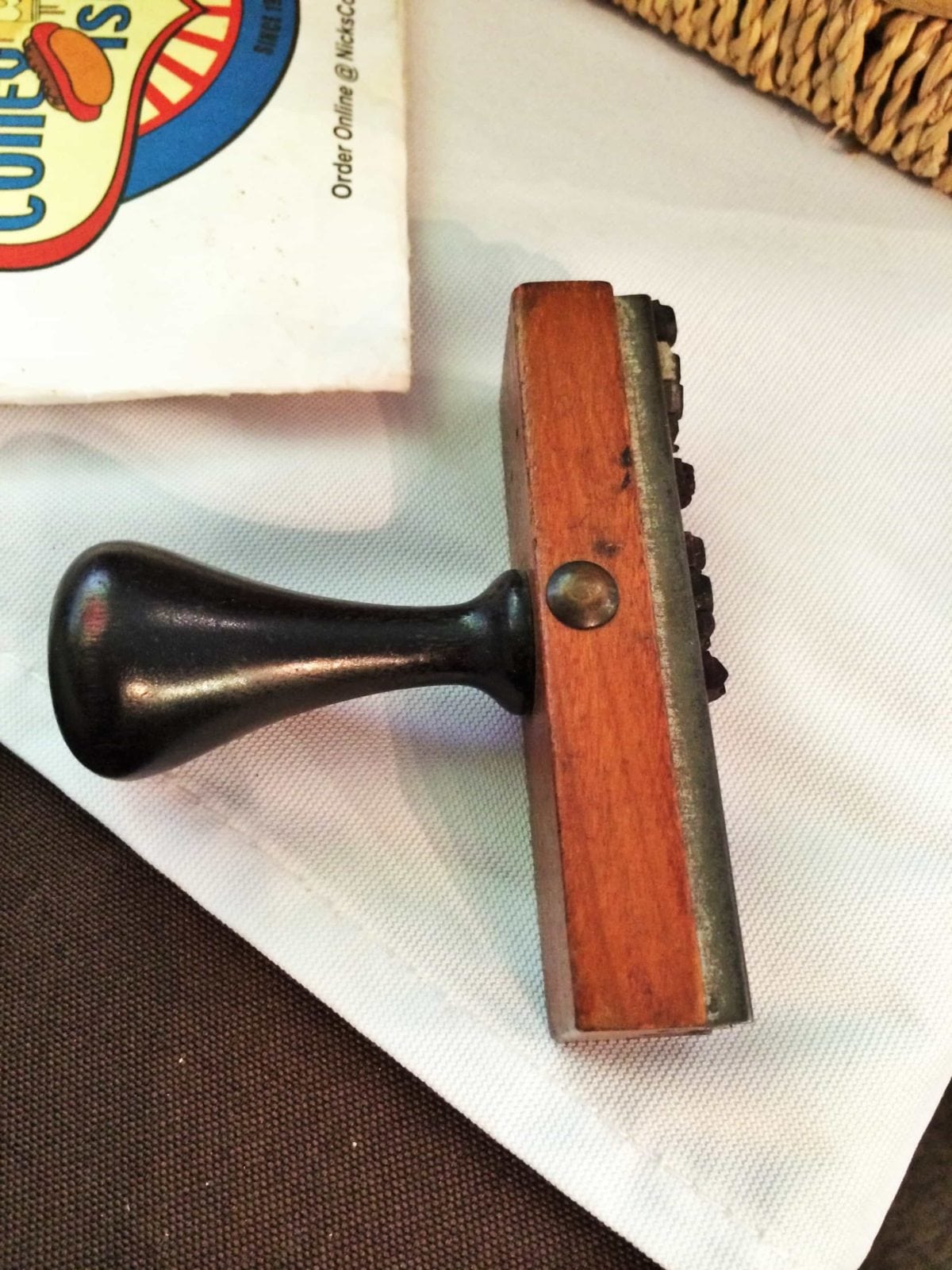 A vintage library stamp - a story prop idea for teaching for teaching All-of-a-Kind Family by Sydney Taylor, from LitWits Workshops