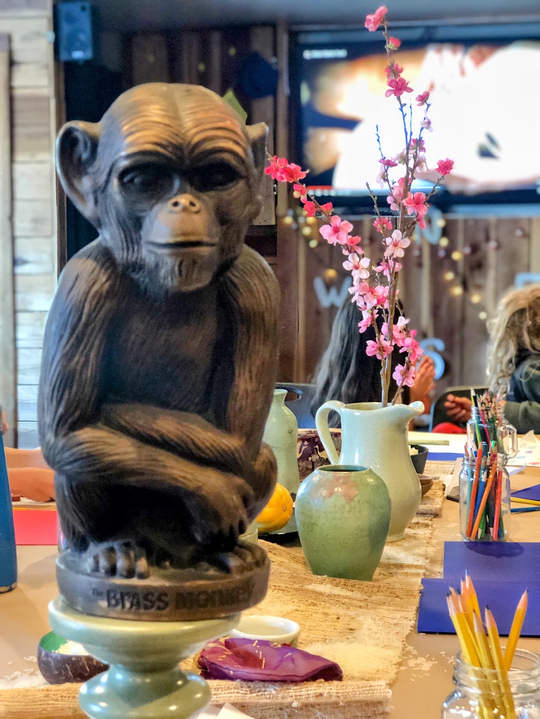 A monkey and a collection of celadon vases from A SINGLE SHARD by Linda Sue Park - LitWits Workshops