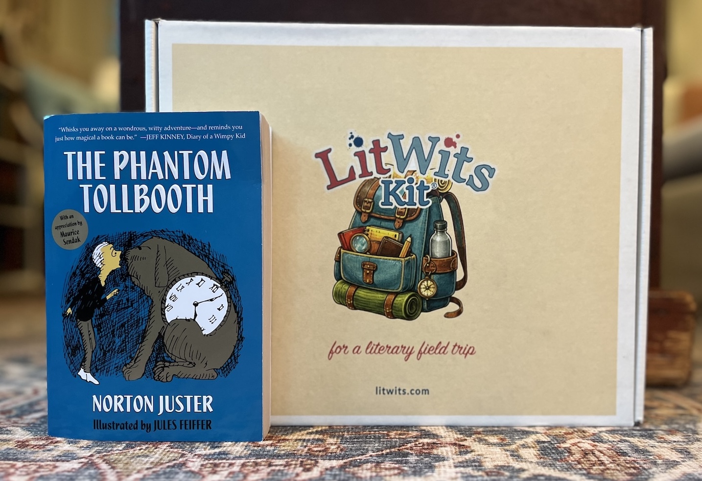 THE PHANTOM TOLLBOOTH by Norton uster and the boxed LitWits Kit for The Phantom Tollbooth