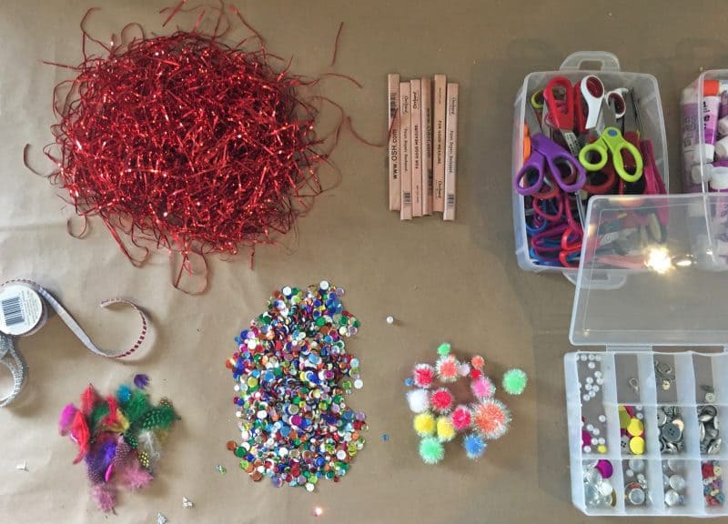 Supplies for one of LitWits creative teaching ideas for ANNE OF GREEN GABLES by L.M. Montgomery