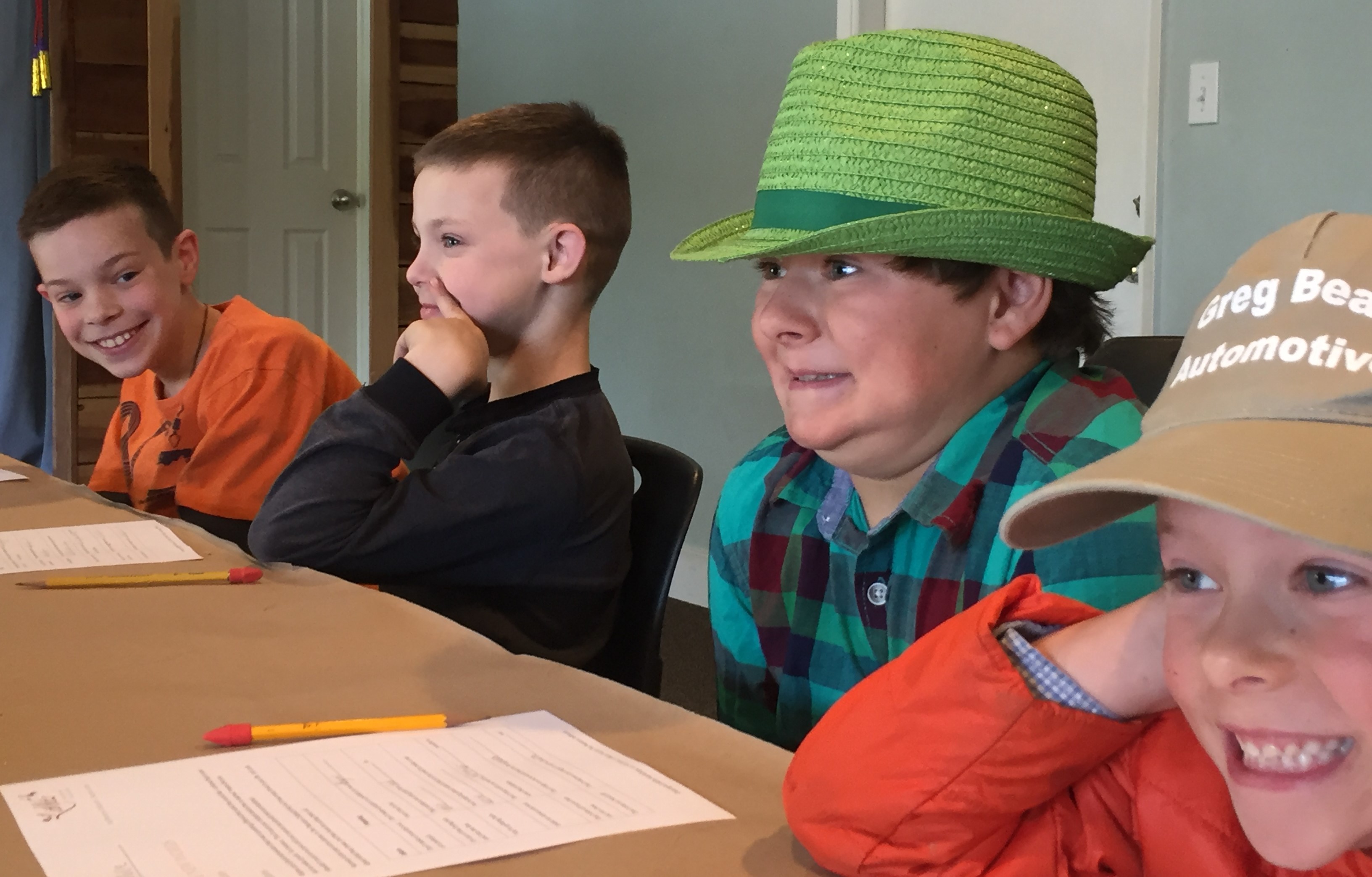 Kids guessing Dr. Dischord's sounds - a creative teaching activity for THE PHANTOM TOLLBOOTH by Norton Juster, from LitWits Workshops